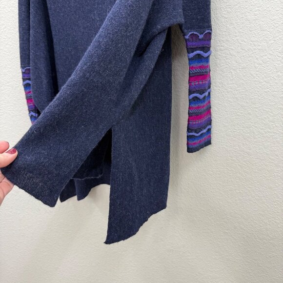 Qinti Peru Baby Alpaca Wool Cowl Neck Knit Poncho Sweater Womens OS - Picture 7 of 11